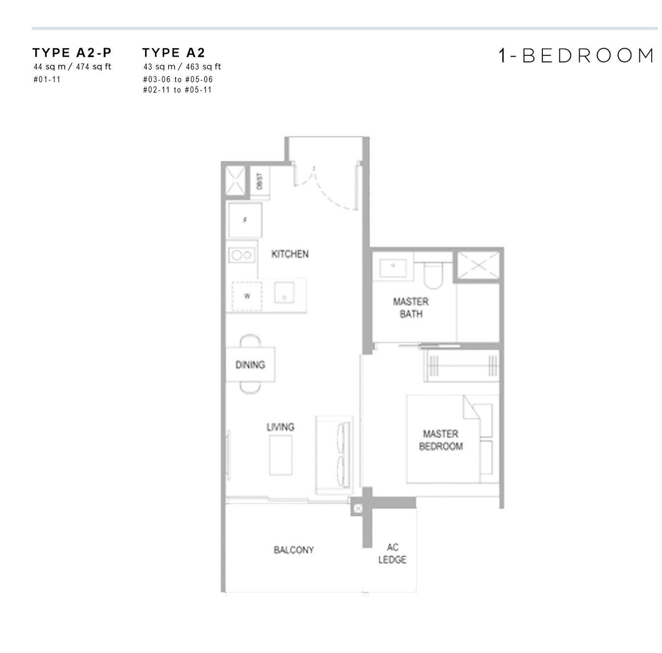 Verdale-1 Bedroom-Type-A2